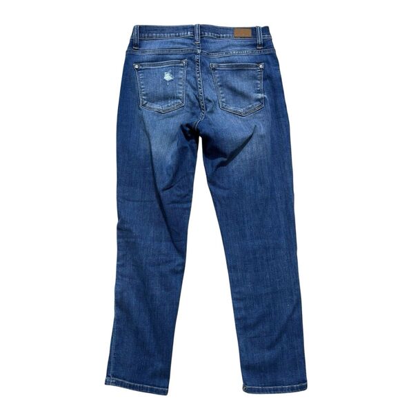 Judy Blue Jeans Women’s 5/27 Relaxed Fit Stretch Blue Mid Rise Denim Distressed - Picture 2 of 7